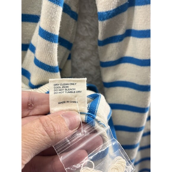 Chinti & Parker Women's S Blue Striped Lemon Sweater Whimsical Iconic Designer - Picture 6 of 8